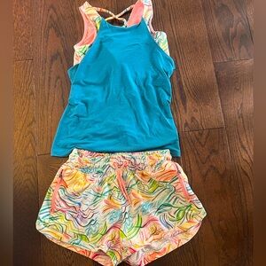 Athleta Girl shorts and top combo. Size 8/10
